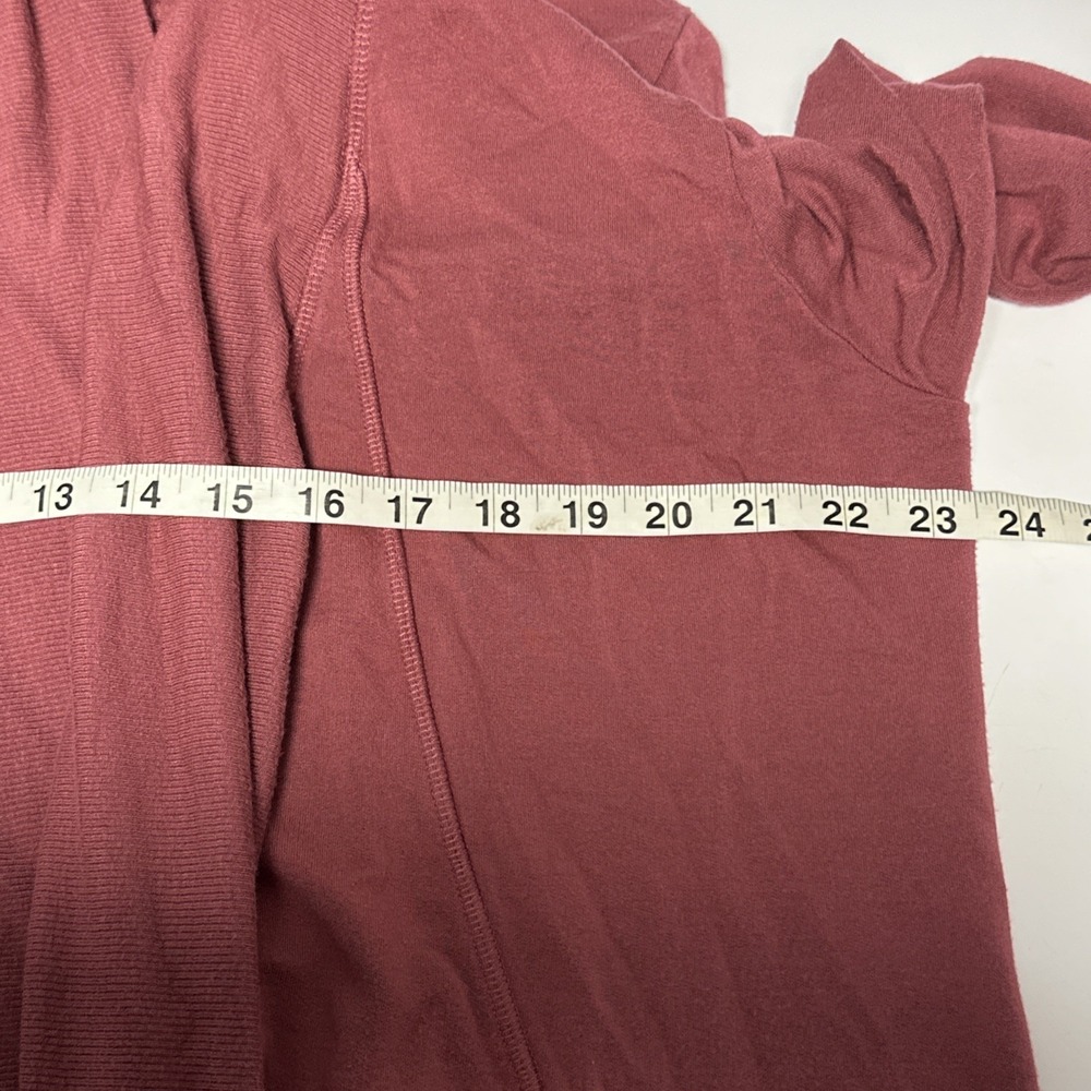 Athleta Women's XL Maroon Pranayama Restore Wrap Cardigan Ribbed Boho Flowy Chic - Picture 5 of 6